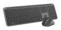 Logitech MK950 Signature for Business klawiatura Dołączona myszka Biuro RF Wireless + Bluetooth QWERTZ Niemiecki Grafitowy