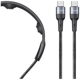 Kabel USAMS SJ759 U89 100W Fast Charging z masażerem czarny