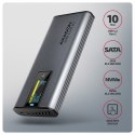 AXAGON EEM2-SD2 USB-C 10Gbps - M.2 NVMe & SATA SSD DISPLAY box