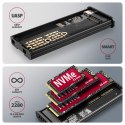 AXAGON EEM2-SD2 USB-C 10Gbps - M.2 NVMe & SATA SSD DISPLAY box