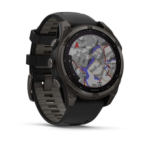 Zegarek sportowy Garmin Fenix 8 Solar Sapphire Titanium Carbon Grey 47mm Tytanowy