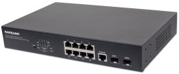 Switch zarządzalny Intellinet 8x 10/100/1000 Mbps PoE+, 2 sloty SFP