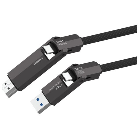 Kabel 4smarts ComboCord USB4 HDMI 240W 1.5m czarny