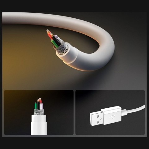 Kabel Spigen EB6020AC Essential USB-C do USB-A 60W 2m biały