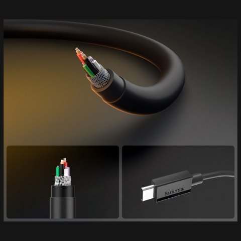 Kabel Spigen EB6020CC Essential USB-C 60W 1m czarny