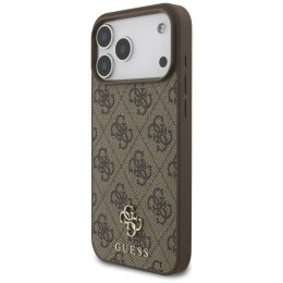 Etui Guess 4G Small Classic Logo MagSafe do iPhone 17 Pro Max brązowy