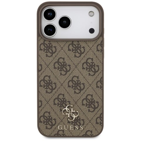 Etui Guess 4G Small Classic Logo MagSafe do iPhone 17 Pro Max brązowy