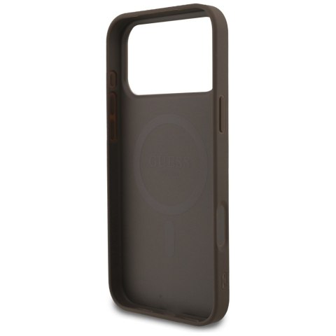 Etui Guess 4G Small Classic Logo MagSafe do iPhone 17 Pro Max brązowy