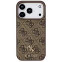 Etui Guess 4G Small Classic Logo MagSafe do iPhone 17 Pro brązowy