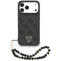 Etui Guess 4G Strap Triangle Logo MagSafe do iPhone 17 Pro Max czarny