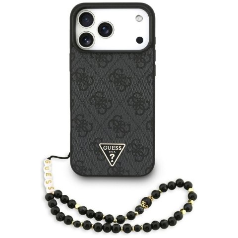 Etui Guess 4G Strap Triangle Logo MagSafe do iPhone 17 Pro Max czarny