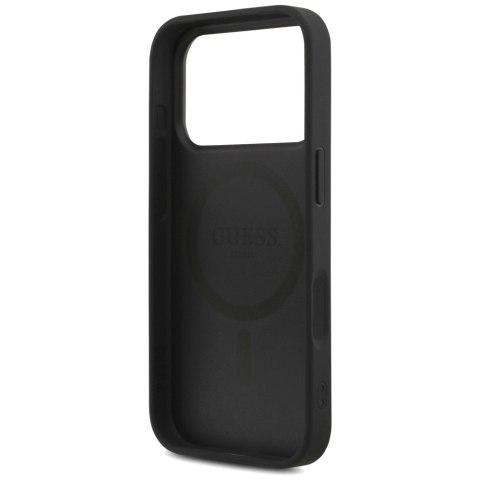Etui Guess 4G Strap Triangle Logo MagSafe do iPhone 17 Pro czarny