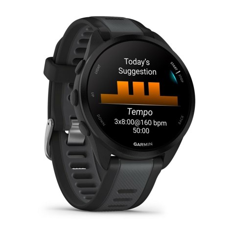 Zegarek sportowy Garmin Forerunner 165 Music AMOLED 43mm Black/­Slate Grey