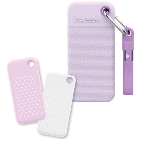 Dysk Zewnętrzny Verbatim Pocket SSD 2TB USB-C 3.2 gen.2 biały-fioletowy 32323