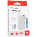 Dysk Zewnętrzny Verbatim Pocket SSD 2TB USB-C 3.2 gen.2 biały-jasnoniebieski 32321
