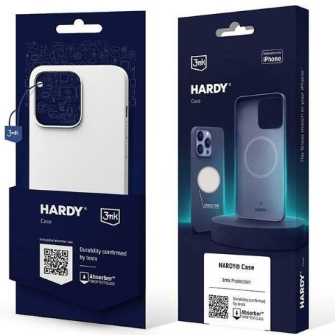 3MK Hardy Case iPhone 15 Plus / 14 Plus6.7" srebrno-biały/silver-white MagSafe