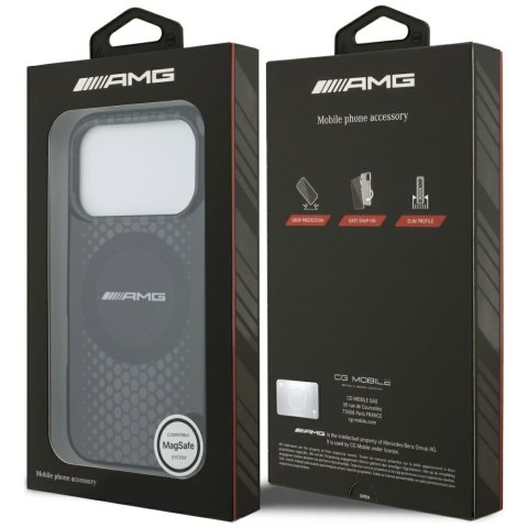 Etui AMG Double Layer Transparent Graphics MagSafe do iPhone 17 Pro czarny