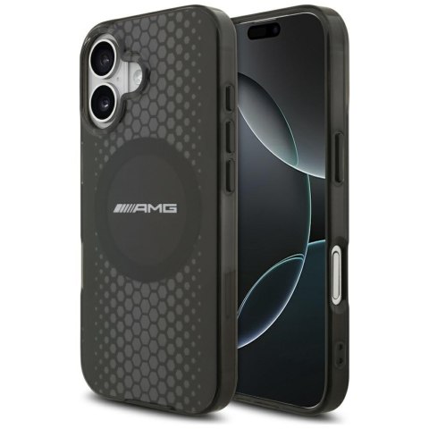 Etui AMG Double Layer Transparent Graphics MagSafe do iPhone 17 czarny