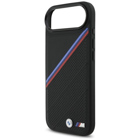 Etui BMW M Tricolor Metal Logo MagSafe do iPhone 17 Air czarny