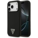 Etui Guess Silicone Triangle Logo MagSafe do iPhone 17 Pro czarny
