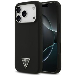 Etui Guess Silicone Triangle Logo MagSafe do iPhone 17 Pro czarny