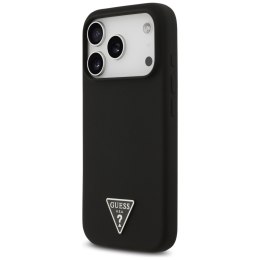 Etui Guess Silicone Triangle Logo MagSafe do iPhone 17 Pro czarny