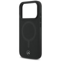 Etui Mercedes Plain Smooth Leather MagSafe do iPhone 17 Pro czarny