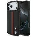 Etui BMW M Perforated Stripe Logo MagSafe do iPhone 17 Pro Max czerwony