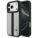Etui BMW M Perforated Stripe Logo MagSafe do iPhone 17 Pro szary