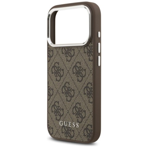 Etui Guess 4G Classic Logo MagSafe do iPhone 17 Pro brązowy