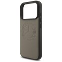 Etui Mercedes Leather Vintage Logo MagSafe do iPhone 17 Pro taupe