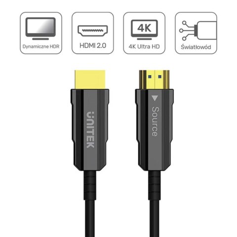 UNITEK KABEL OPTYCZNY HDMI 2.0 AOC 4K 60HZ 7M