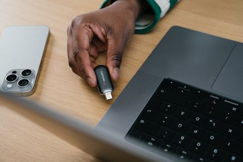 Verbatim USB flash disk, USB C a USB 3.2 Gen 1, 512GB, Dual QuickStick, szary, 30227, USB C, z oczkiem na brelok