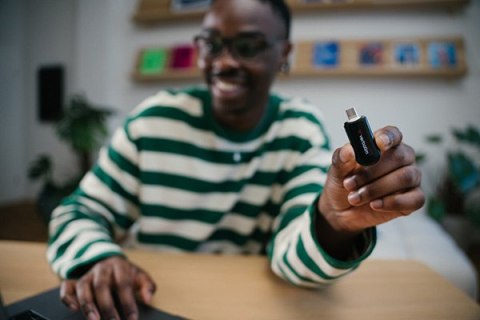 Verbatim USB flash disk, USB C a USB 3.2 Gen 1, 512GB, Dual QuickStick, szary, 30227, USB C, z oczkiem na brelok