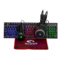 Marvo LOOT 40, zestaw klawiatura mysz dla gracza, podkładka, klawiatura, CZ/SK, do gry, membranowa rodzaj przewodowa (USB), czar