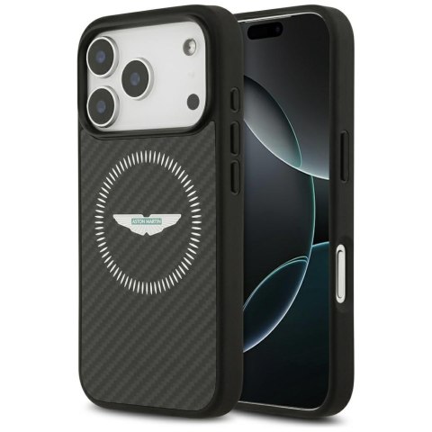Etui Aston Martin HC Kevlar Counter Design MagSafe do iPhone 17 Pro czarny