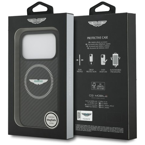 Etui Aston Martin HC Kevlar Counter Design MagSafe do iPhone 17 Pro czarny