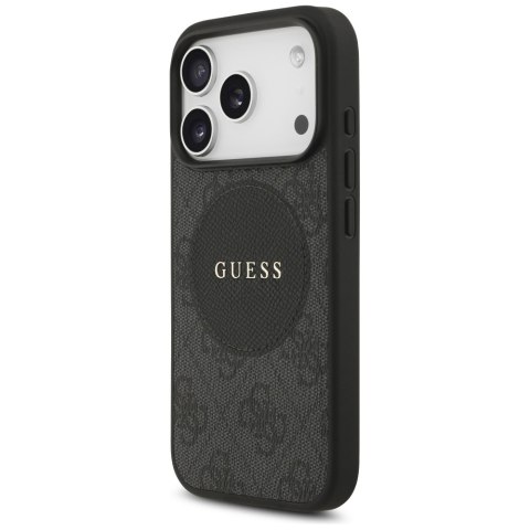 Etui Guess 4G Circle Classic Logo MagSafe do iPhone 17 Pro czarny
