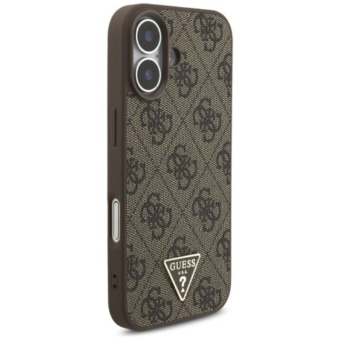 Etui Guess 4G Strap Triangle Logo MagSafe do iPhone 17 brązowy