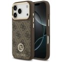 Etui Guess 4G Strass Logo MagSafe do iPhone 17 Pro brązowy