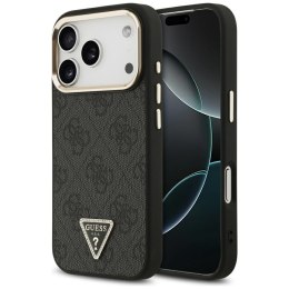 Etui Guess 4G Triangle Logo MagSafe do iPhone 17 Pro czarny złoty