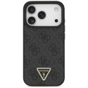 Etui Guess Leather 4G Triangle Strass MagSafe do iPhone 17 Pro czarny