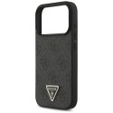 Etui Guess Leather 4G Triangle Strass MagSafe do iPhone 17 Pro czarny