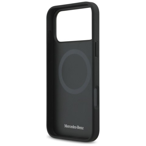 Etui Mercedes Leather Large Laurel Leave MagSafe do iPhone 17 Pro Max czarny