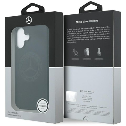 Etui Mercedes Leather Vintage Logo MagSafe do iPhone 17 czarny