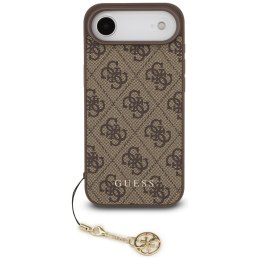 Etui Guess 4G Charms Collection MagSafe do iPhone Air brązowy