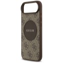 Etui Guess 4G Circle Classic Logo MagSafe do iPhone Air brązowy