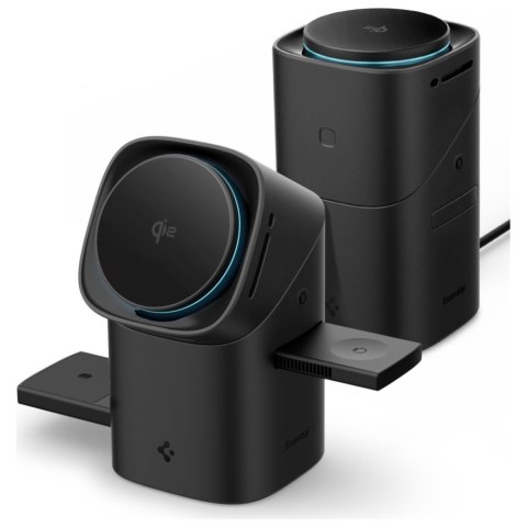 Ładowarka indukcyjna Spigen Essential EF223MS 3w1 Qi2 obrotowa MagSafe czarny