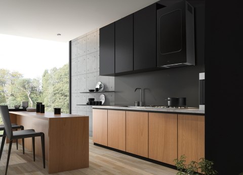 Okap AKPO WK-12 ELLIPSE WL CZARNY MAT