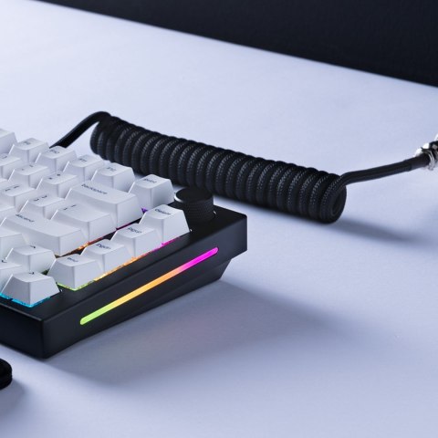 Glorious GMMK Coiled Cable Phantom Black, Spiralkabel, USB-C/USB-A, czarny